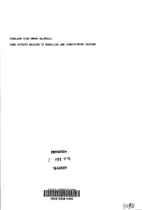 Overland Flow Under Rainfall