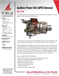 Auxiliary Power Unit (APU) Removal