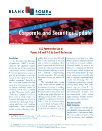 Corp & Sec Update #5