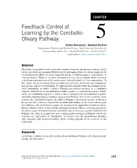 Feedback Control of Learning by the Cerebello-Olivary Pathway