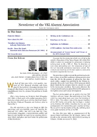 Newsletter of the VKI Alumni Association ISSUE 29, DECEMBER 2019 in This Issue