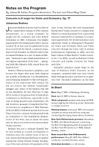 Notes on the Program by James M