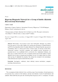 Rigorous Biogenetic Network for a Group of Indole Alkaloids Derived from Strictosidine†