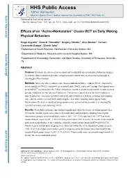 Effects of an “Active-Workstation” Cluster RCT on Daily Waking Physical Behaviors