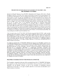Promoting Knowledge Management in Seafdec and the Member Countries