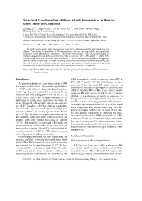 Structural Transformation of Boron Nitride Nanoparticles in Benzene