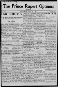 The Prince Rupert Optimist Daily Edition