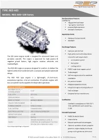 TYPE: RED A03 MODEL: RED A03–100 Series Key Operational Features Certified For