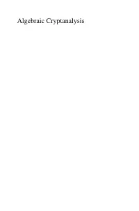Algebraic Cryptanalysis.Pdf
