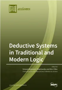 Deductive Systems in Traditional and Modern Logic