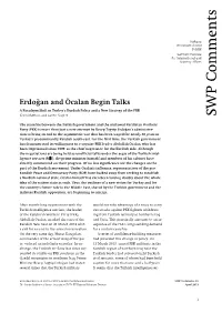 Erdoğan and Öcalan Begin Talks. a Paradigm Shift in Turkey's Kurdish