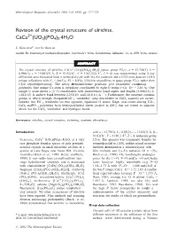 Revision of the Crystal Structure of Ulrichite, Cacu (UO2)(PO4)2Б4H2O