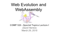 Web Evolution and Webassembly