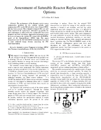Assessment of Saturable Reactor Replacement Options