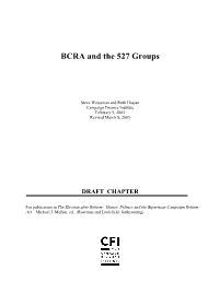 BCRA and the 527 Groups