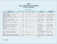 Fall Grand Pass Report Final Report