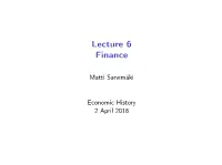 Lecture 6 Finance
