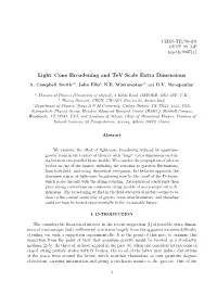 Light–Cone Broadening and Tev Scale Extra Dimensions