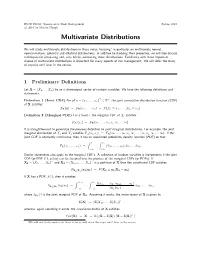 Multivariate Distributions