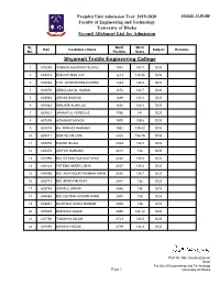 Projukti Unit Admission Test: 2019-2020 Faculty of Engineering and Technology University of Dhaka