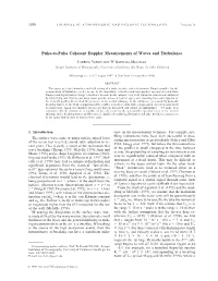 Pulse-To-Pulse Coherent Doppler Measurements of Waves and Turbulence