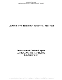 USHMM Finding