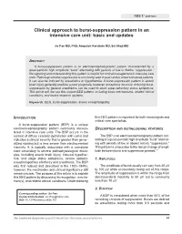 Clinical Approach to Burst-Suppression Pattern in an Intensive Care Unit: Basic and Updates