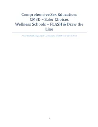 CMSD – Safer Choices Wellness Schools – FLASH & Draw the Line