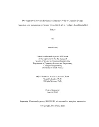 Development of Research Platform for Unmanned Vehicle Controller Design