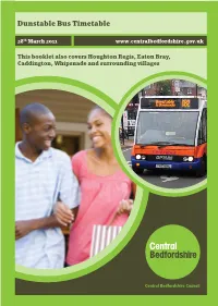 Dunstable Bus Timetable