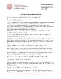 General Soil Information and Specs