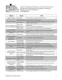 Participant List