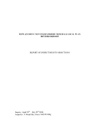 Replacement Nottinghamshire Minerals Local Plan Revised Deposit