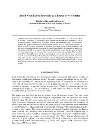 Small Near-Earth Asteroids As a Source of Meteorites