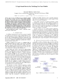 A Logic-Based Service for Verifying Use Case Models