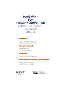 Make Way – for Healthy Competition Competitor Report Railways 2019/20