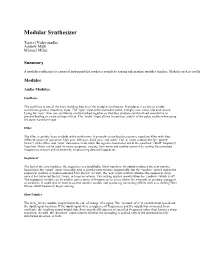 Modular Synthesizer