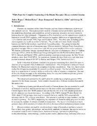 Rhesus Macaque Sequencing