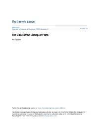 THE CASE of the BISHOP of PRATO T