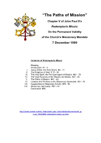 “The Paths of Mission”