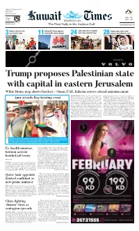 Trump Proposes Palestinian State with Capital in Eastern Jerusalem