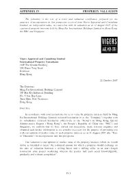 Appendix Iv Property Valuation