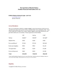 Cost of Attendance