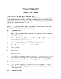 University of Oklahoma Libraries Western History Collections