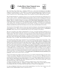 Cache River State Natural Area Public Hunting Fact Sheet