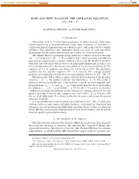 How and Why to Solve the Operator Equation Axâ‹™Xb