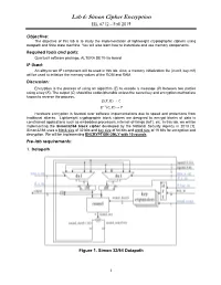 Lab 6: Simon Cipher Encryption EEL 4712 – Fall 2019