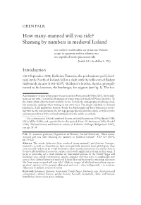Shaming by Numbers in Medieval Iceland