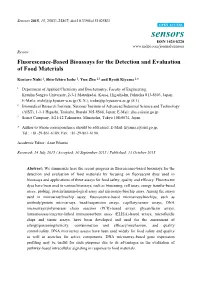 Fluorescence-Based Bioassays for the Detection and Evaluation of Food Materials
