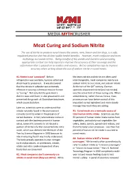 Meat Curing and Sodium Nitrite